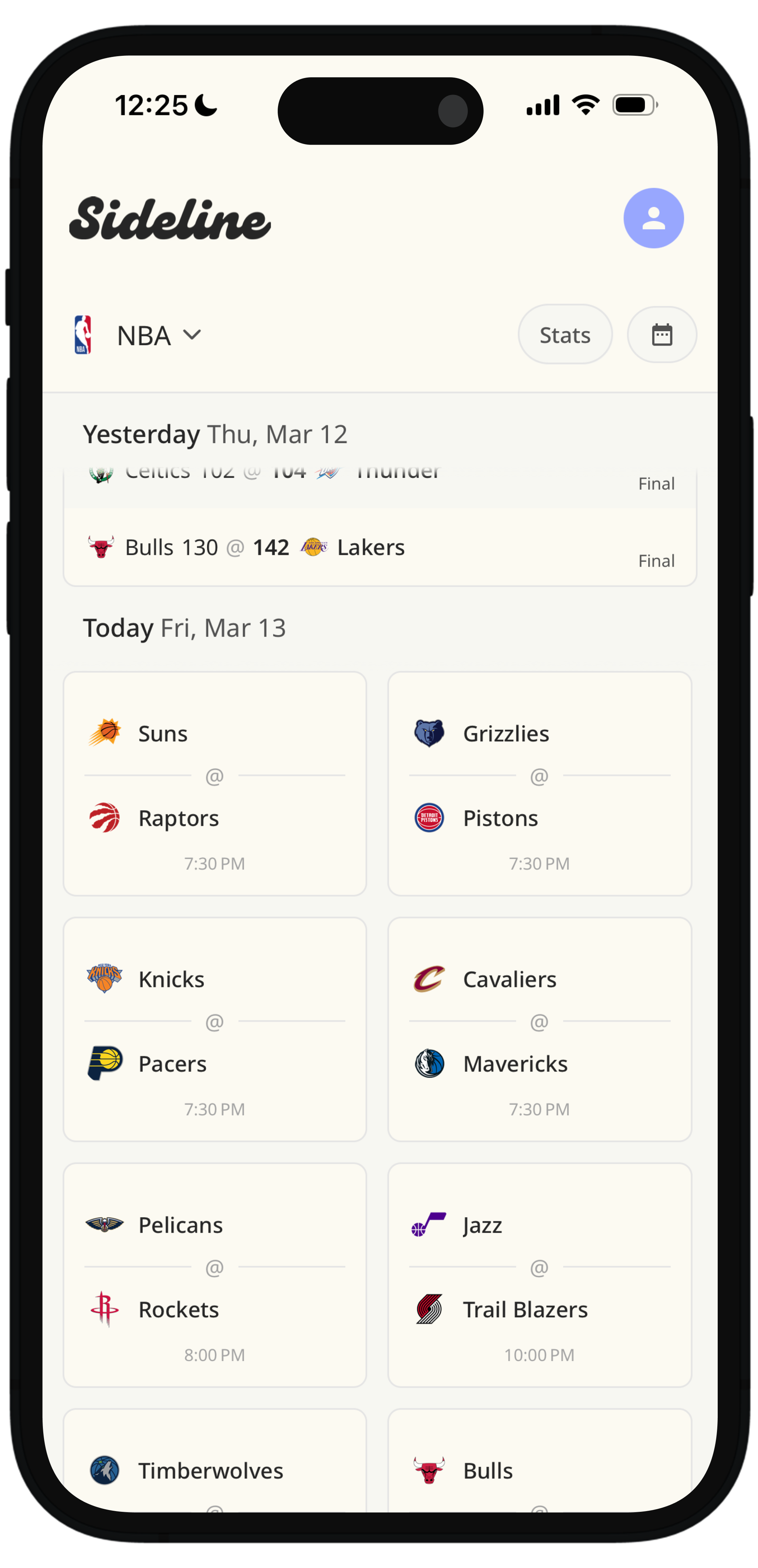 Sideline app